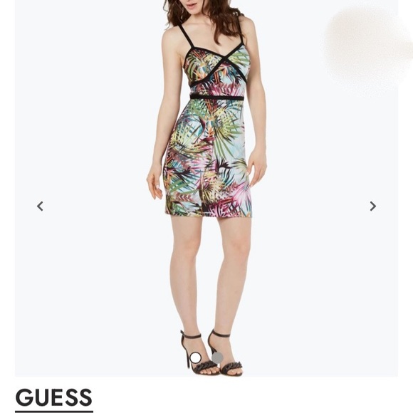Guess bodycon floral multi color size 10 - Picture 1 of 6